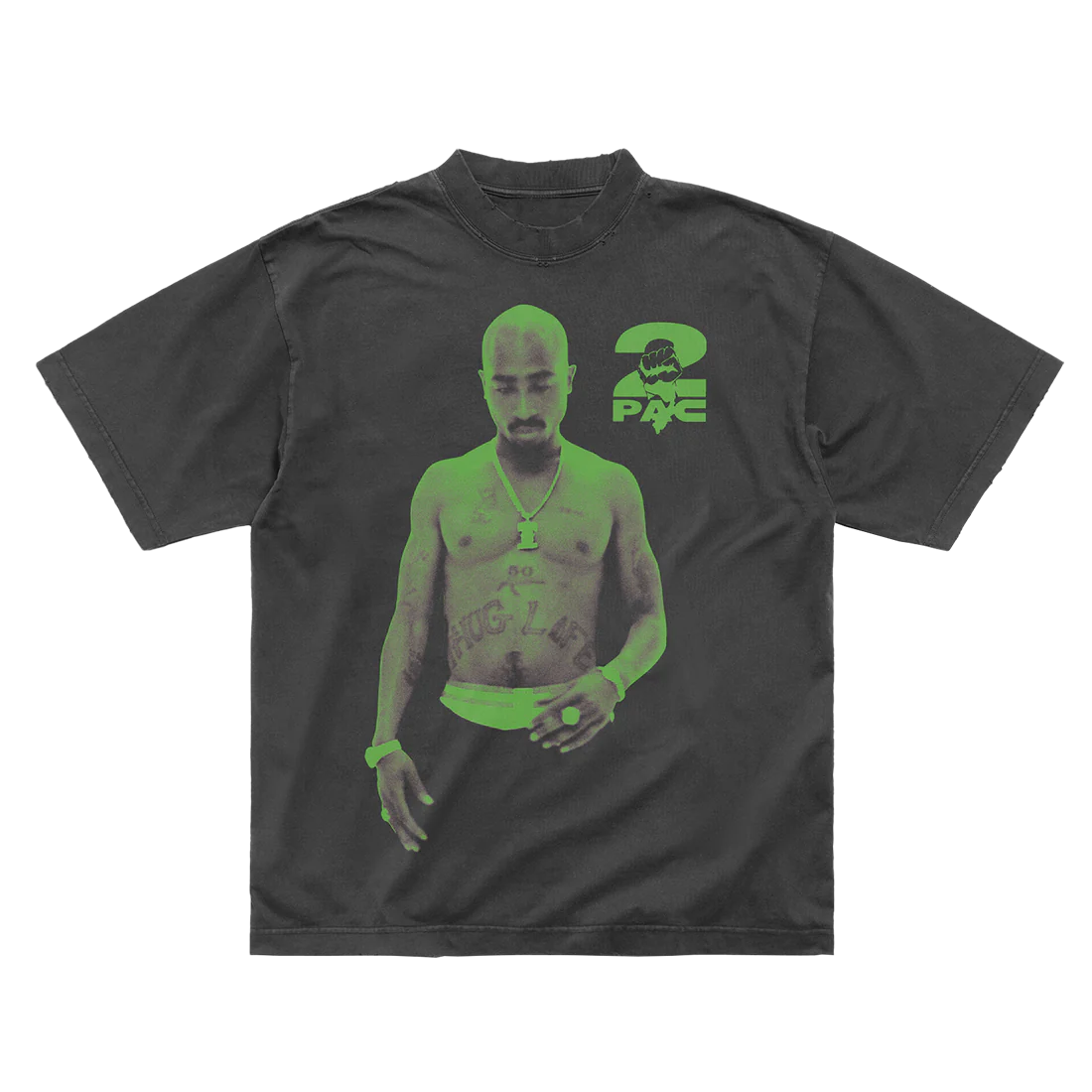 Neon Thug Life Charcoal T-Shirt