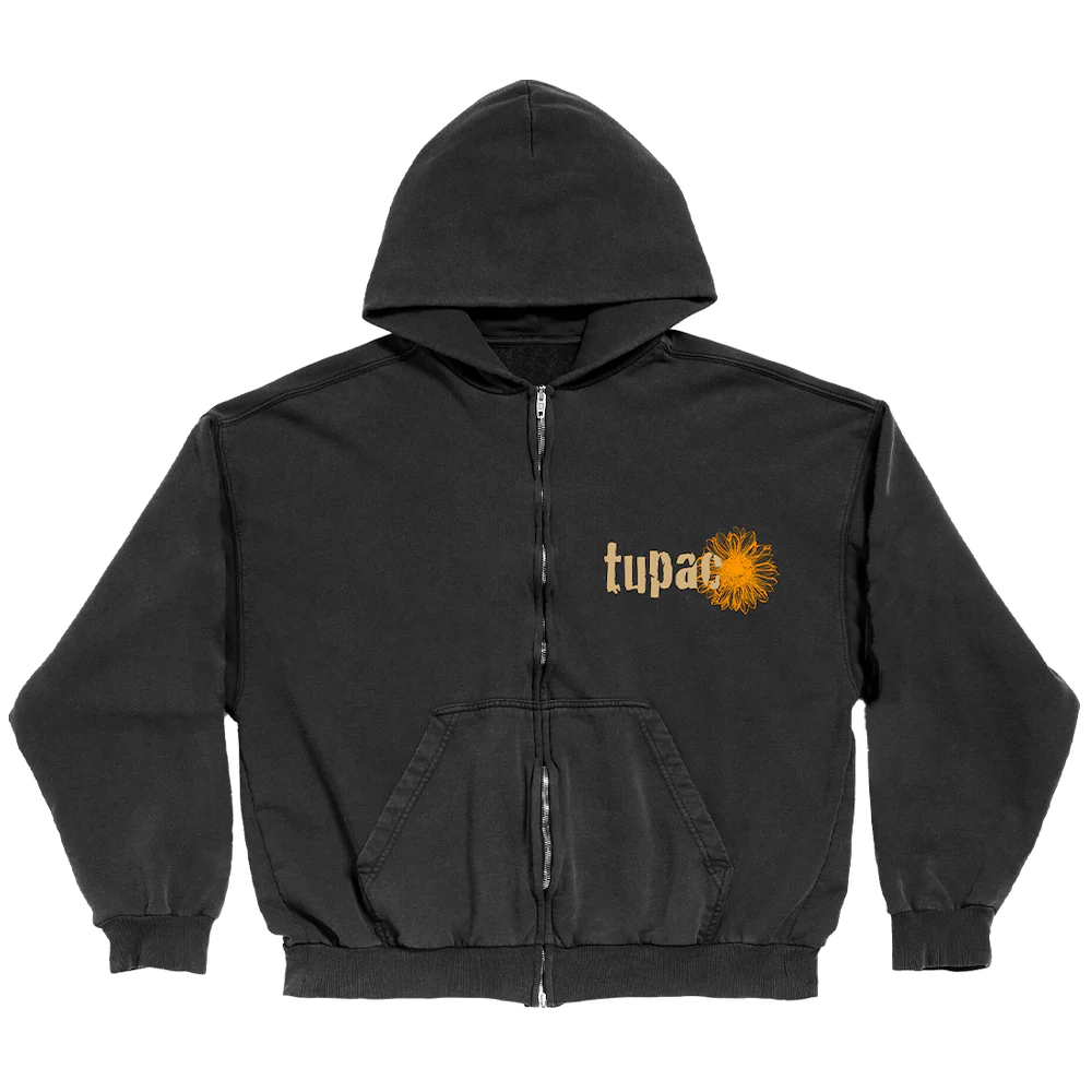 Sunflowers Vintage Wash Zip Hoodie